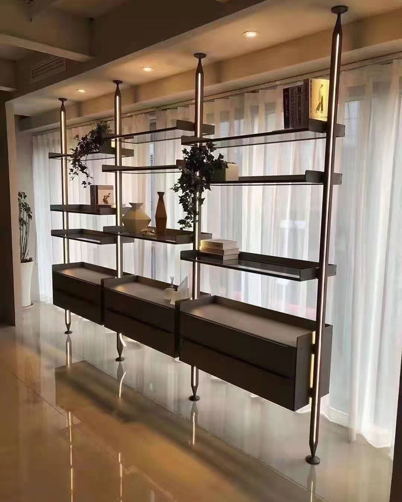 立柱式金属衣帽间diy衣橱架轻奢极简开放步入式整体铝合金属衣柜