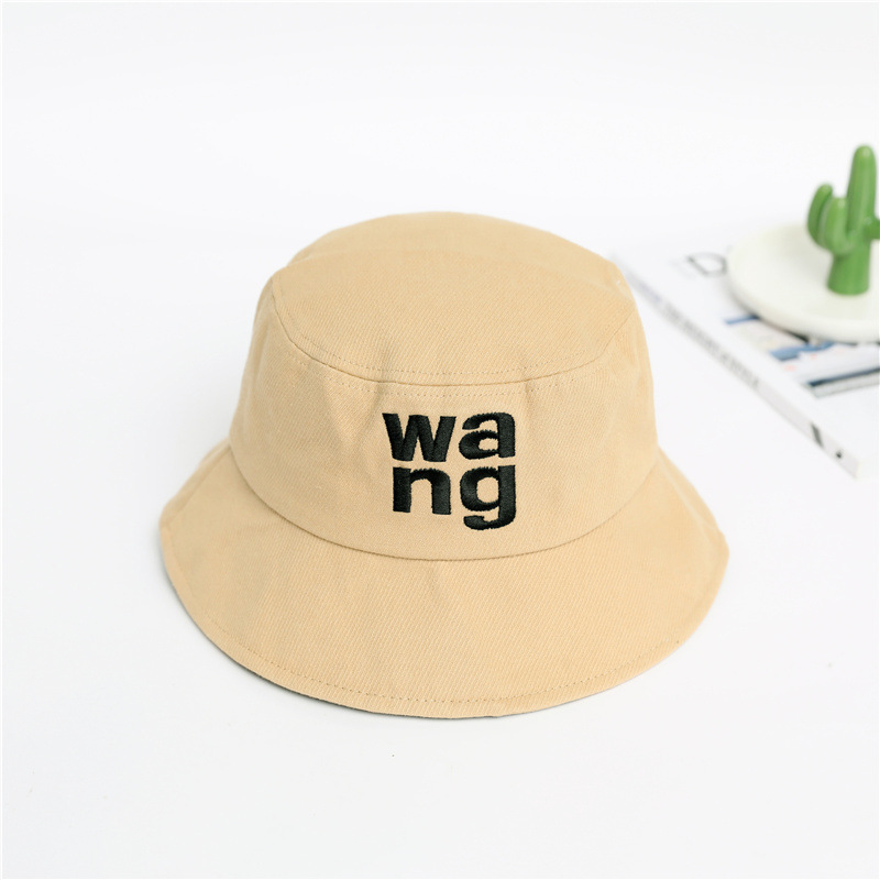 Net Red Black Bucket Hat Women's Summer Korean Style All-Match Japanese Sun Protection Sun Shade Sun Hat Men's Bucket Hat Plain Fashion