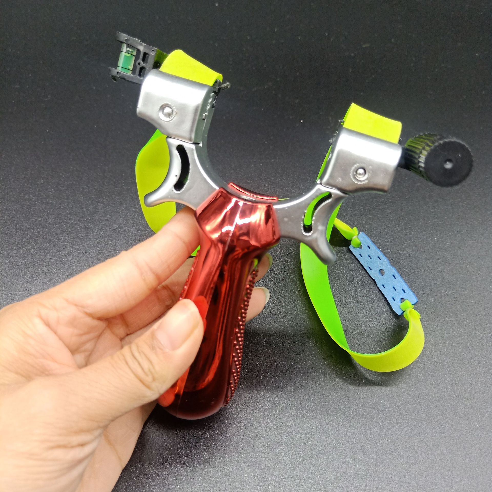 批发弹弓98k扁皮反曲电镀户外追龙激光款弹弓树脂快压瞄具厂整套