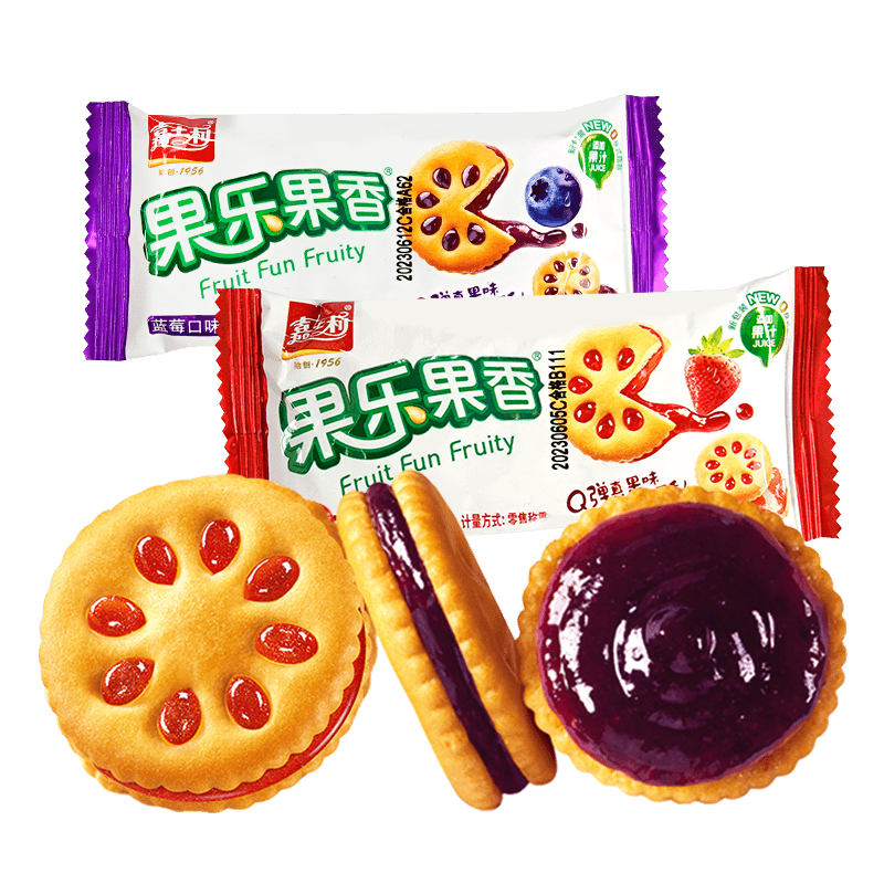 嘉士利果乐果香夹心果酱饼干散装早餐休闲零食充饥网红小吃小包装