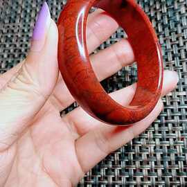 新疆哈密红伊丁陨石手镯药王石强磁能量火星玉石镯子