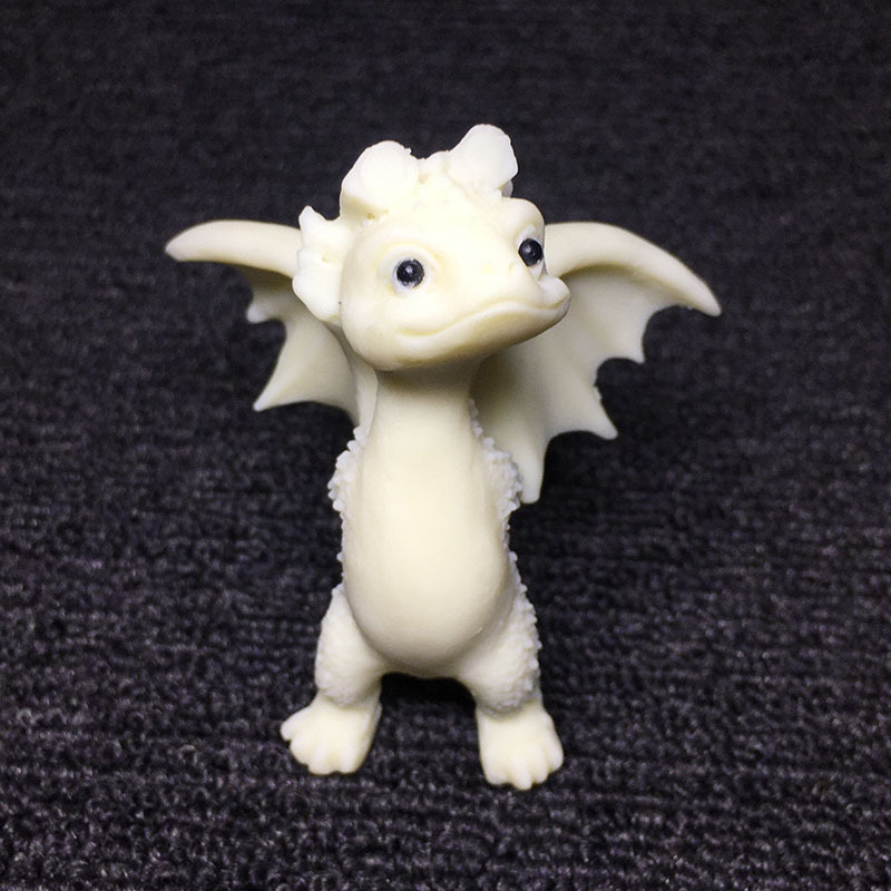 商海 象牙果雕刻呆萌暴走龙8*7*7cm菩提籽椰子木桌面文玩茶宠摆件