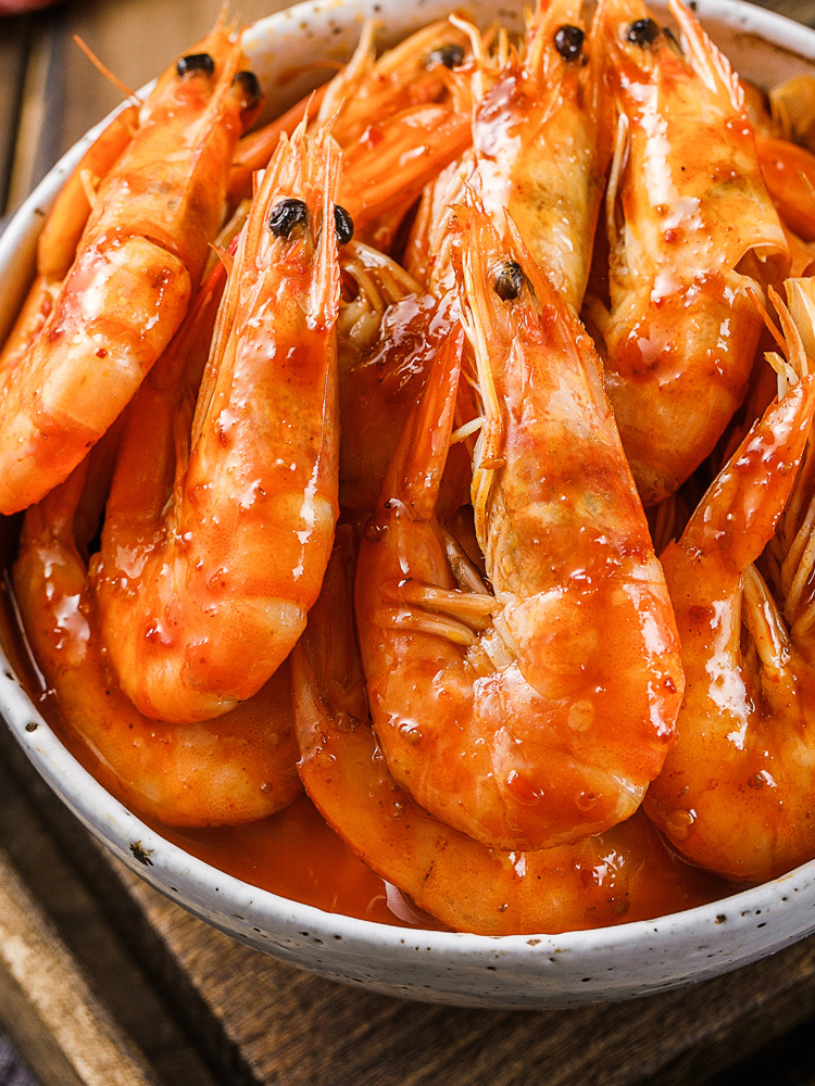年货年货胖舅舅麻辣对虾海鲜熟食冻虾即食香辣基围虾海虾