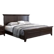 实木床轻奢美式双人床1.8米现代简约高箱主卧婚床1.5公主家用大床