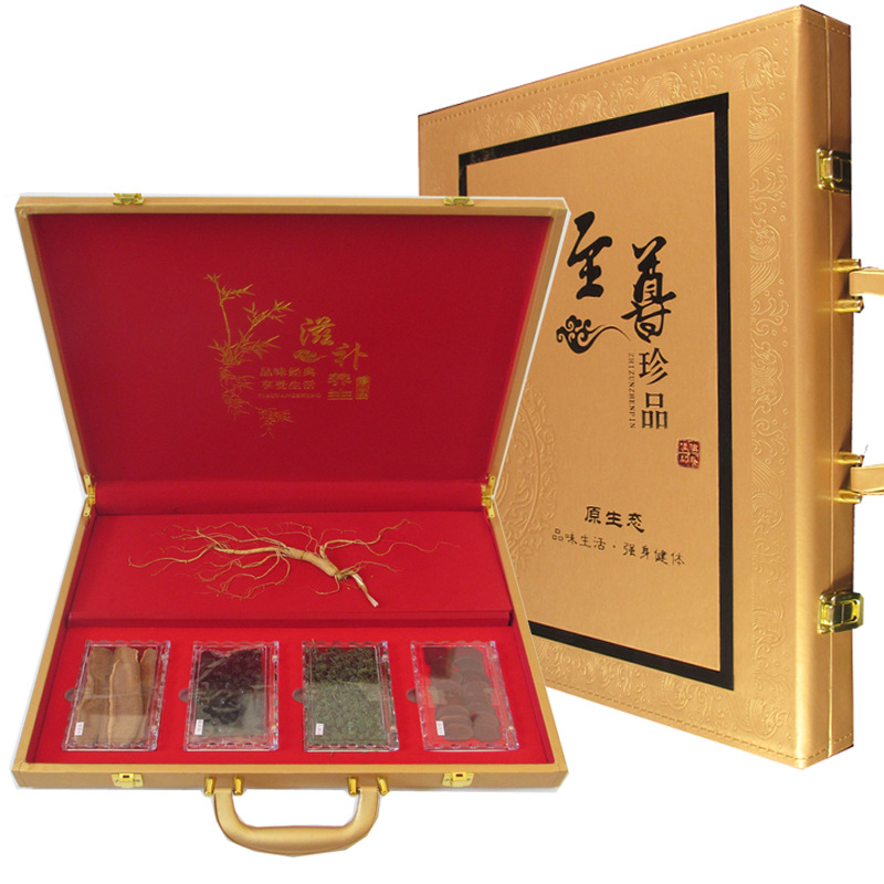 东北特产人参长白山野山参林下参鹿茸鹿鞭灵芝礼盒参人参送礼滋补