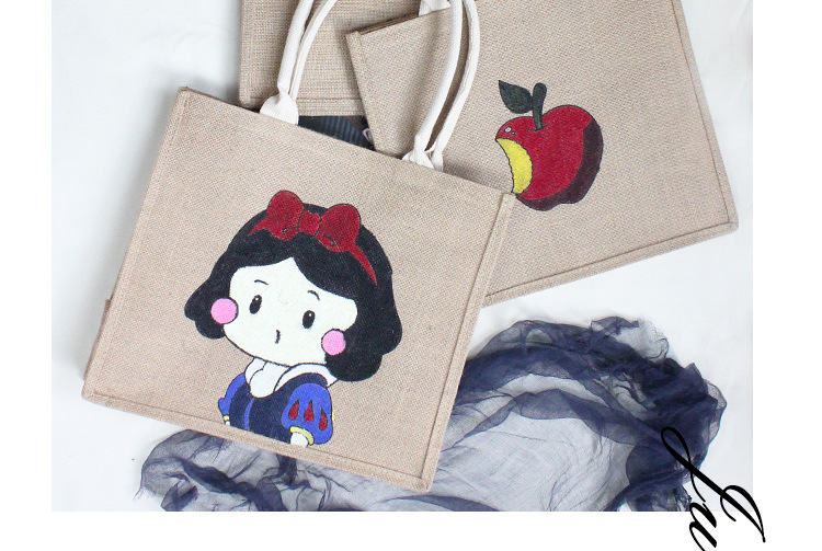 无印黄麻袋亲子丙烯涂鸦袋手绘画麻布袋购物袋diy礼品袋-阿里巴巴