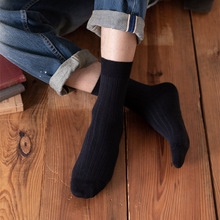 袜子男士秋冬季长筒袜加厚中筒袜新款男袜女袜运动棉袜厂家直销