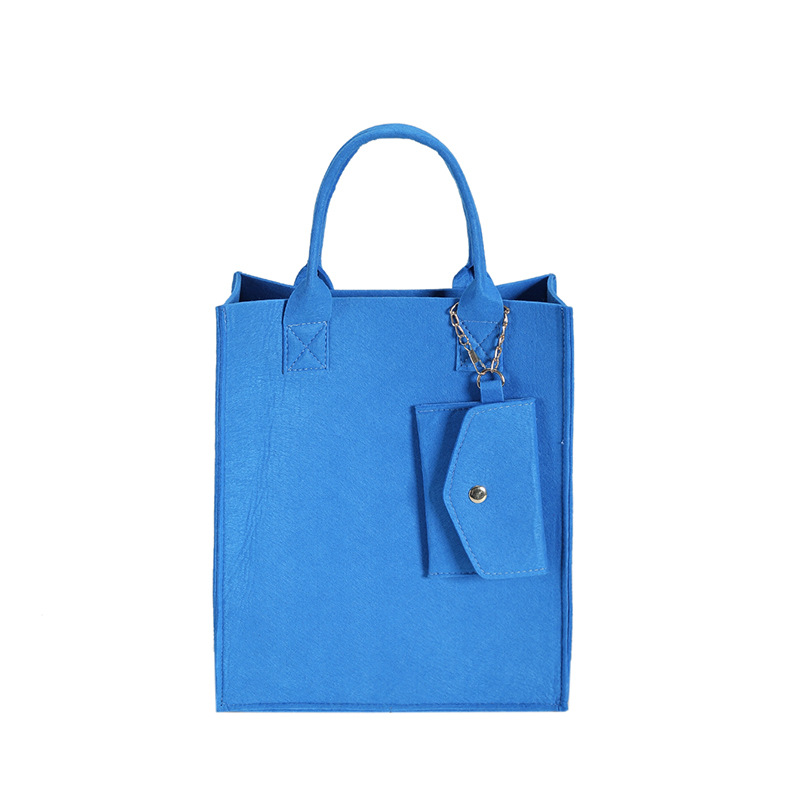 Wholesale Lightweight and Large Capacity Felt Tote Bag Women Bags2023 Popular Fashion Candy Color Son Mother Tote