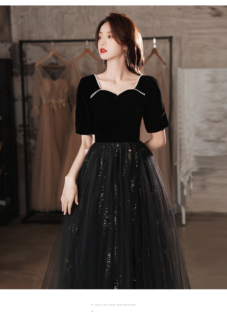 商品描述腰型收腰裙长长裙袖长短袖婚纱礼服款式晚礼服流行元素拉链