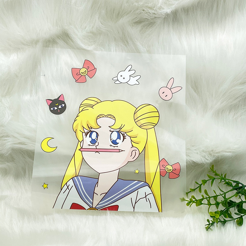 美少女战士黑白猫柯式烫画diy衣服贴花贴纸烫印熨烫贴