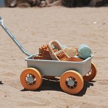 韩国ins儿童沙滩玩具小推车套装海边男孩女孩戏水挖沙铲子工具zb