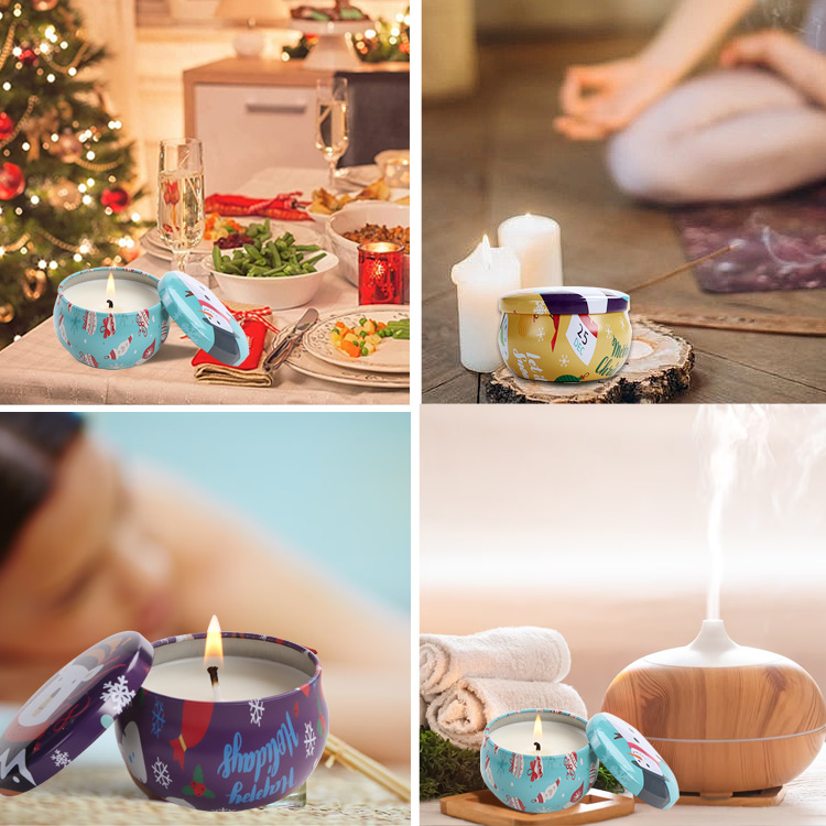 Soy Wax Christmas Gift Box Aromatherapy Candle Suit Nordic Interior Decoration Ornaments Fragrance Gift Christmas Candle