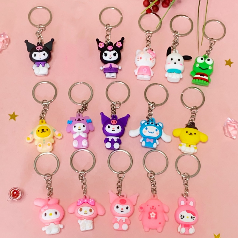 5264# Mini Sanrio Series Cartoon Doll Keychain Cute Clow M Melody Cinnamoroll Babycinnamoroll Pendant