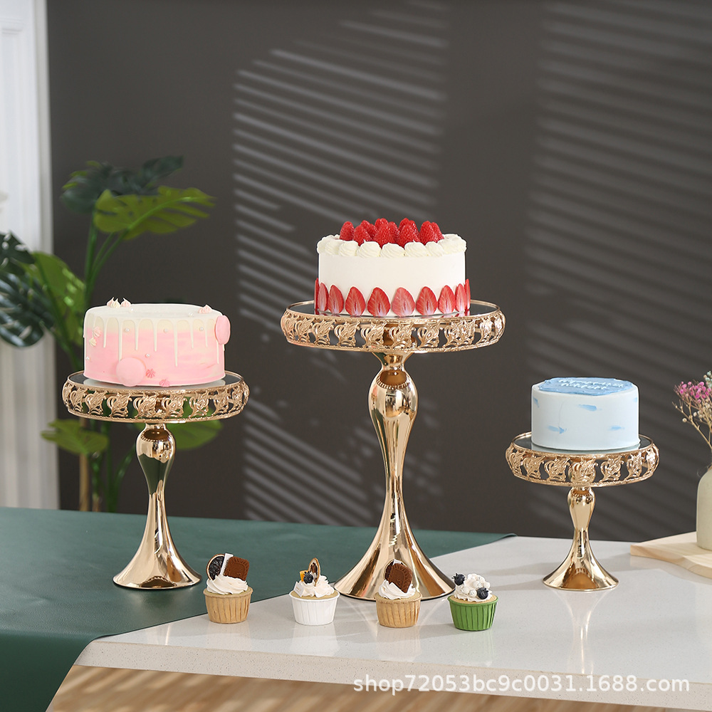 Wedding Decoration round Dessert Table Western-Style Wedding Party Display Dessert Cake Tray Cake Stand