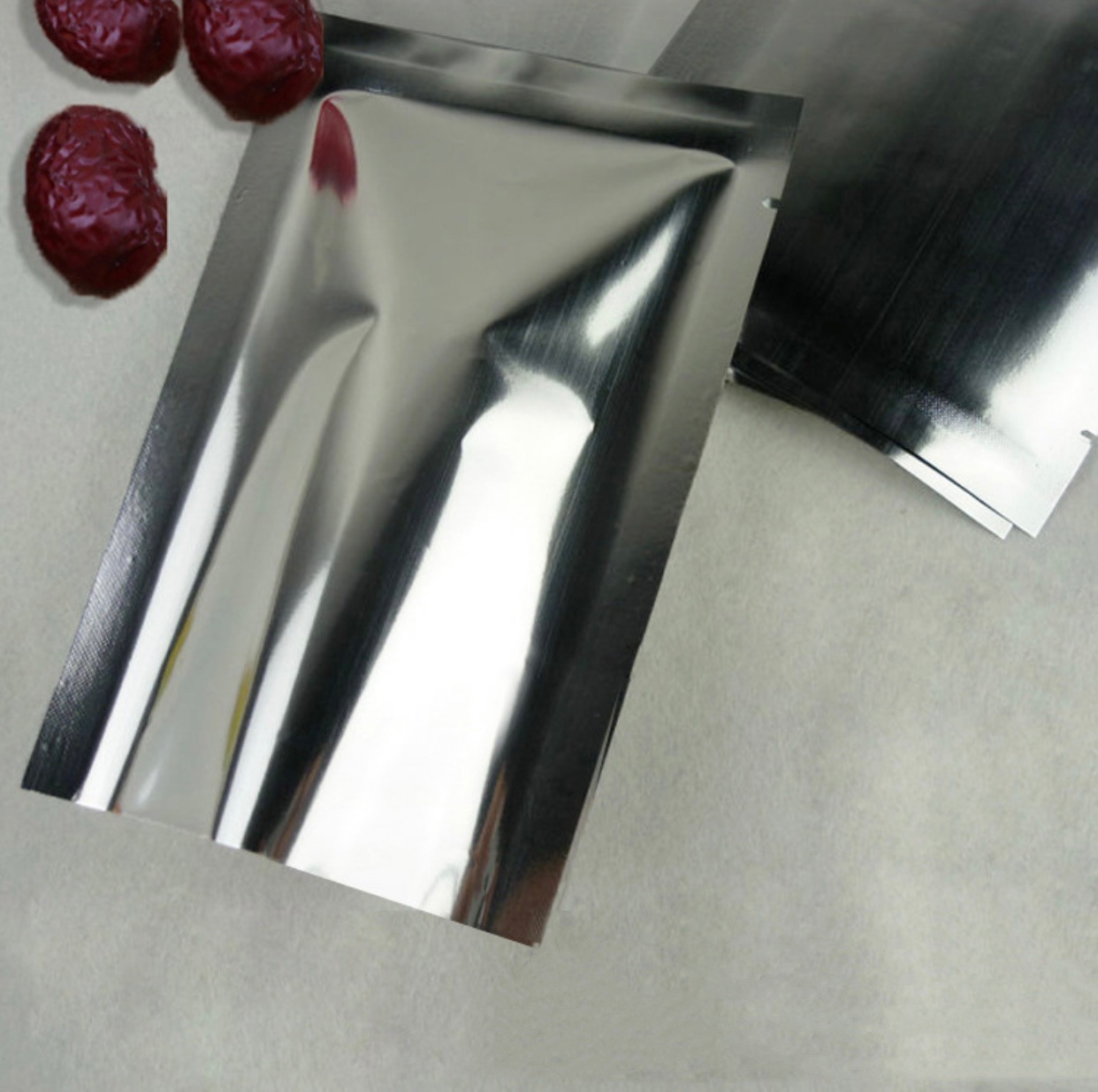 双面镀铝平口袋粉末铝箔袋食品遮光复合包装袋镀铝袋可定制印刷