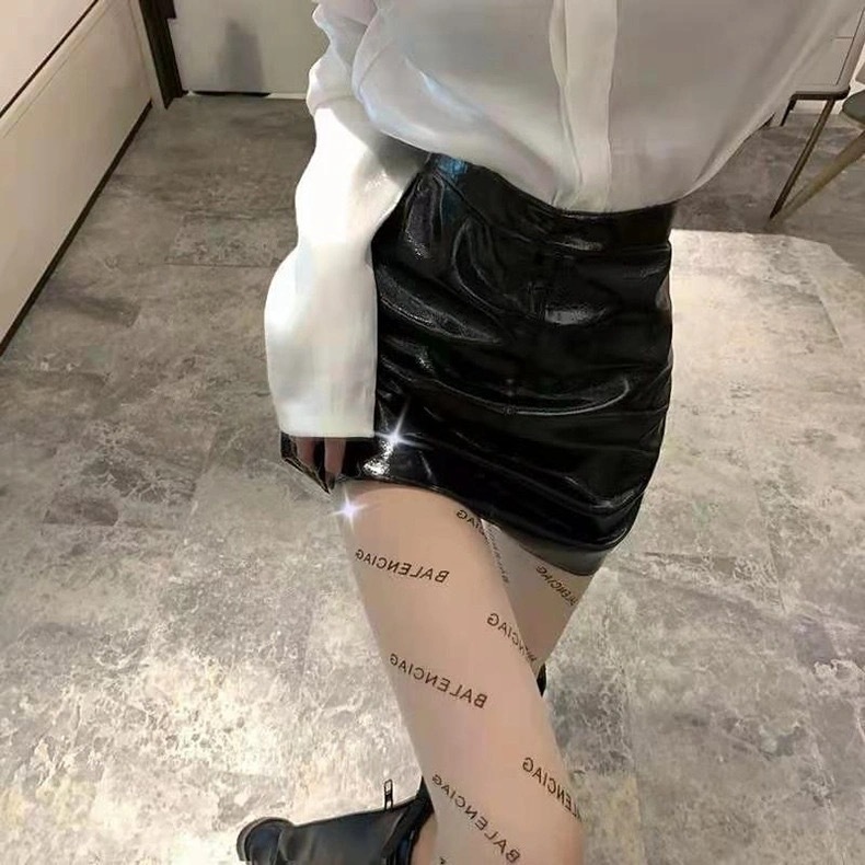 网红ins巴黎b字母秋冬黑丝袜女夏季超薄性感任意剪黑色薄款连裤袜