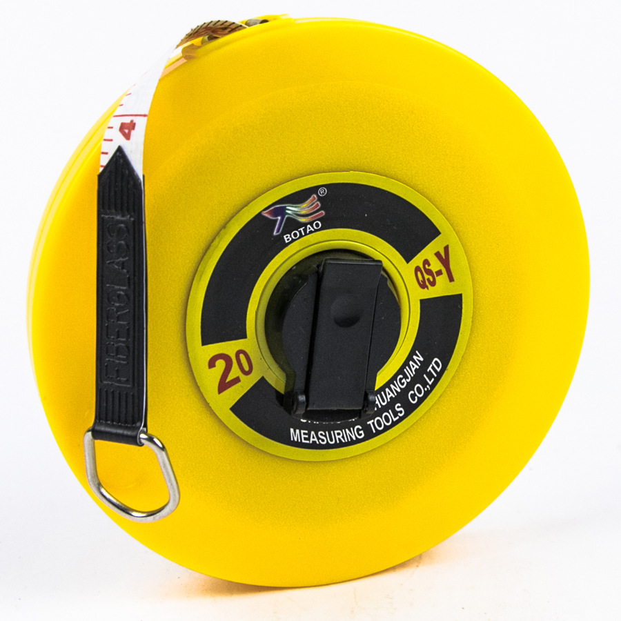 10m15m20m30m长玻璃纤维布卷尺 黄壳皮尺 手摇式测量工具圆盘皮尺