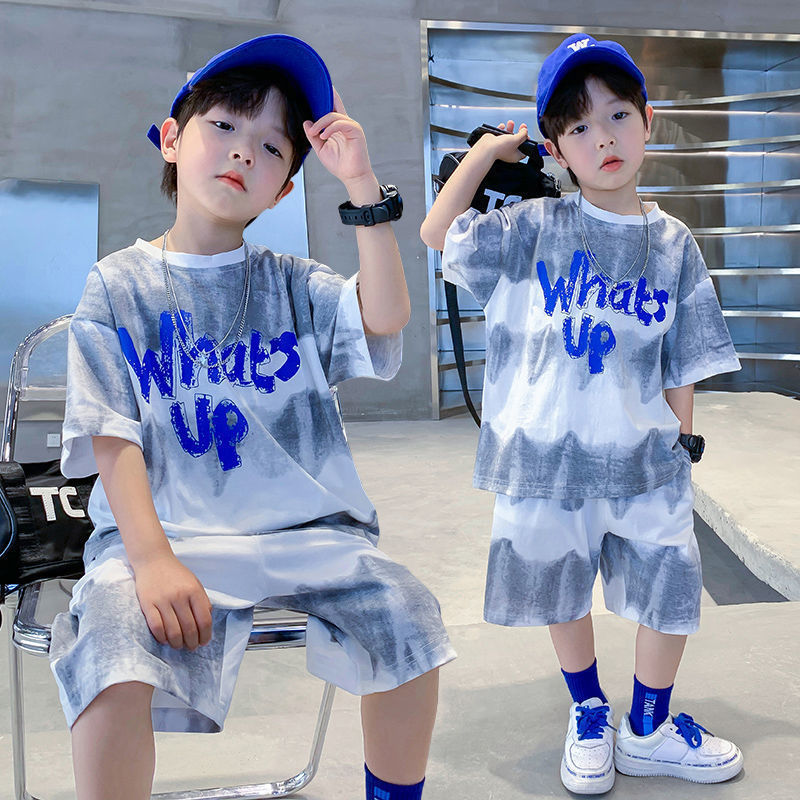 Children's Shorts Short Sleeve Medium and Large Children's Outer Wear Performance Wear Boys and Girls Exercise Jersey Skin-Friendly Breathable Quick-Drying Top Children's Clothing