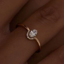 异形钻钻石戒指小巧小众百搭镀金时尚气质精致