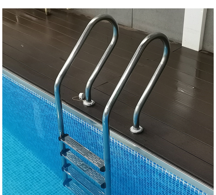 工厂供应游泳池免预埋扶梯加厚304不锈钢下水爬梯sf型支持订货