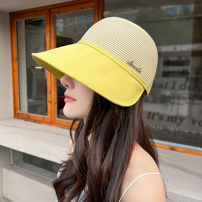 Summer Sun Hat Women's Sun-Proof and Breathable All-Match Fashion Sun Hat Beach Trip Uv Protection Bucket Hat