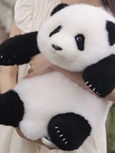 熊猫玩偶花花公仔仿真毛绒玩具工厂萌兰四川成都大熊猫纪念品西柚