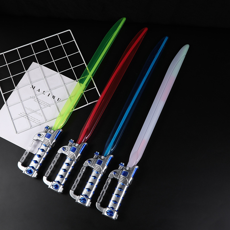 新款红外线激光发声闪光剑玩具儿童音乐激光鲨鱼刀地摊货源批发