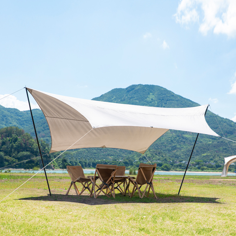 超大六角天幕户外帐篷大型遮阳凉棚防雨加厚沙滩露营野