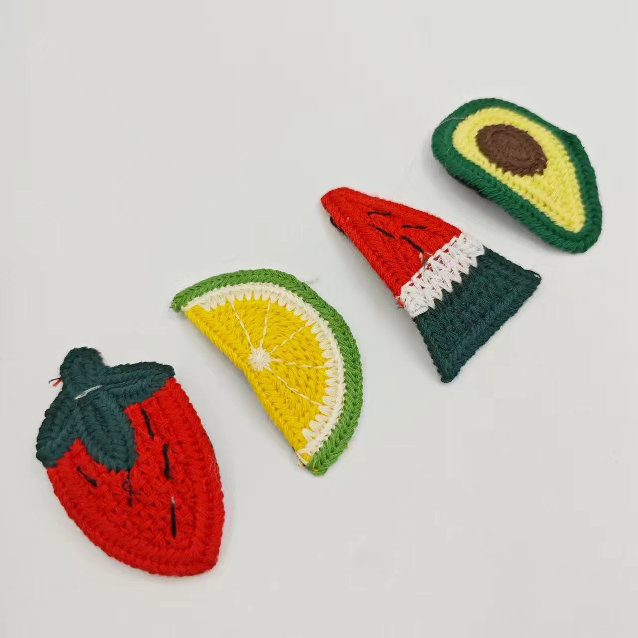 毛线编织水果款发夹 头饰夹子 一元两元小饰品-阿里巴巴