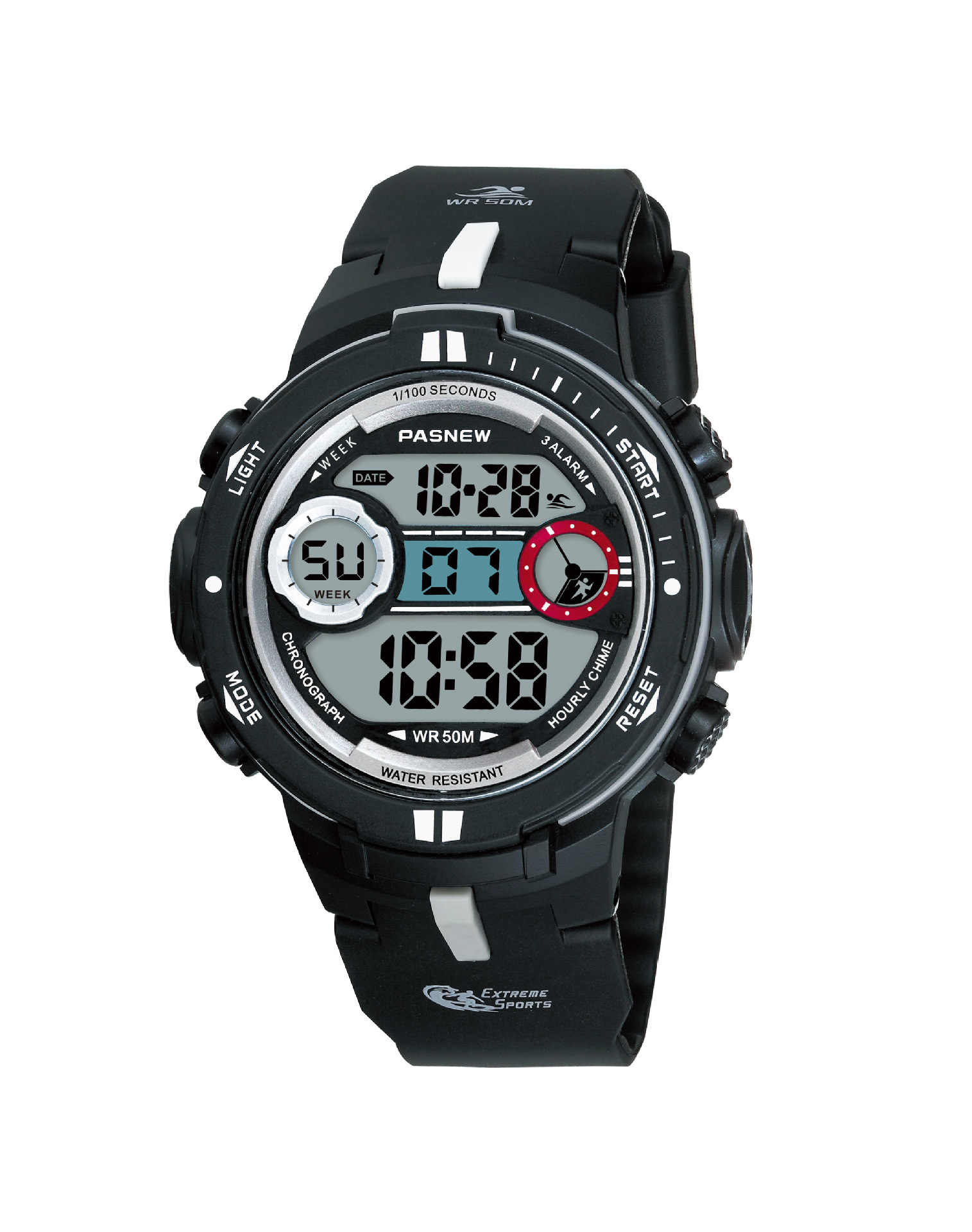 百圣牛大表盘大数显学生专款炫酷潮品运动休闲型手表pse-462