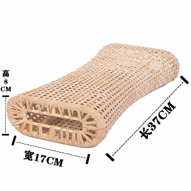 12wu新款夏季长方形印尼藤编枕头纯手工编天然成人凉