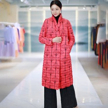 【线影】CL6013 冬季新款羽绒棉服女中长款大褂外套修身棉衣修身显瘦连衣裙