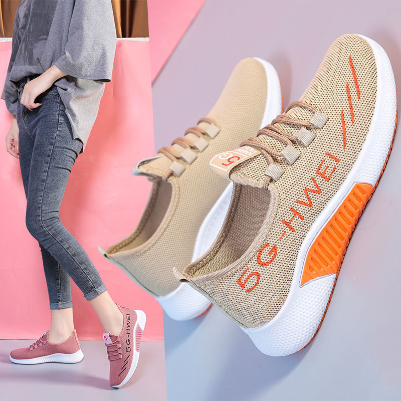 Trendy Shoes New Old Beijing Cloth Shoes Korean Casual Shoes Running Shoes Ladies Fly-Knit Sneakers