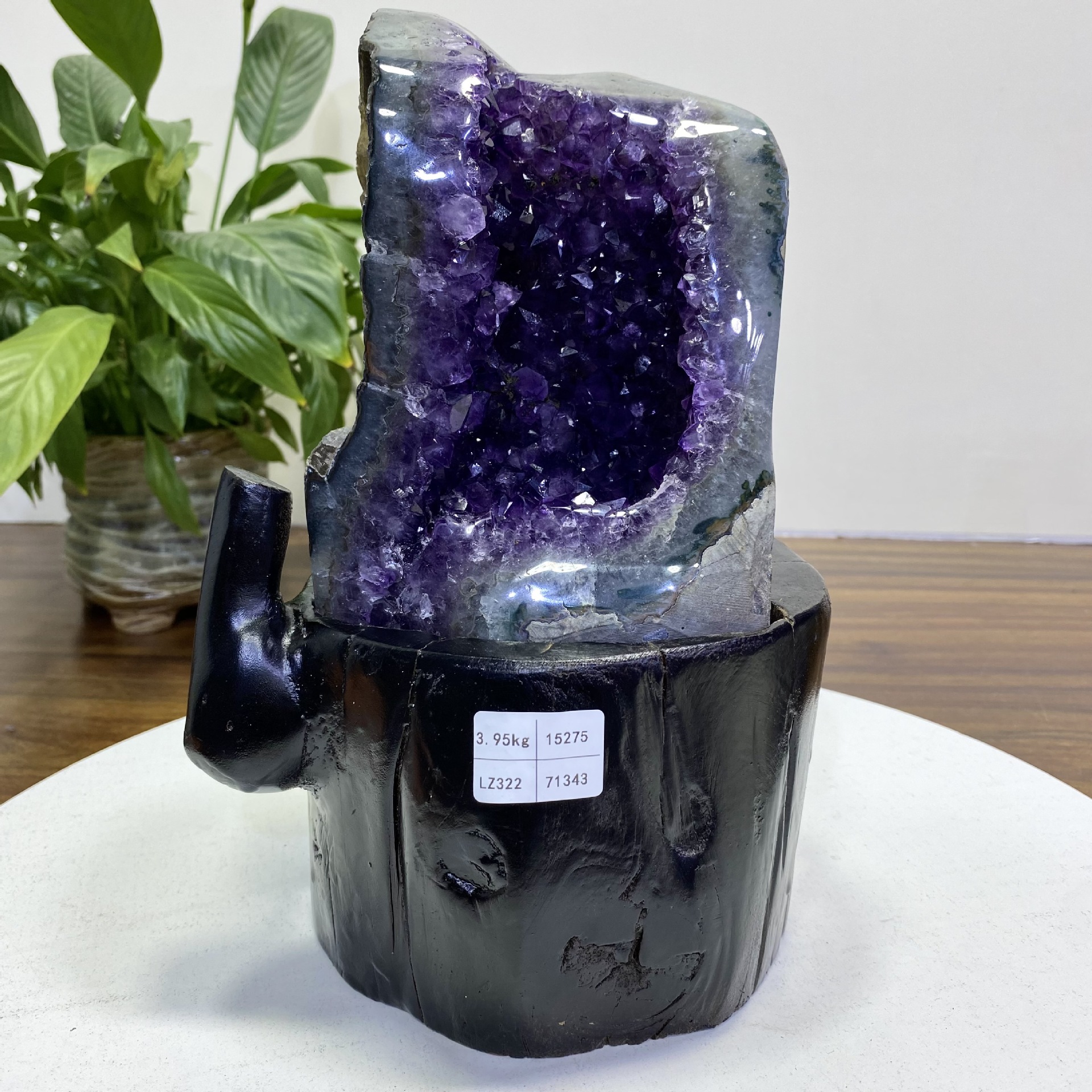 天然巴西紫水晶洞聚宝盆乌拉圭钱袋子恐龙蛋紫晶簇原石摆件紫晶镇