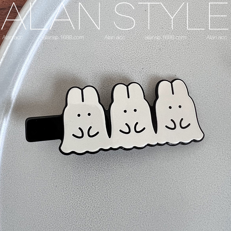 Original Girlish Style Cartoon Rabbit Acetate Grip Cute Small Hair Grip Side Clip Sweet Bb Clip Side Fringe Clip