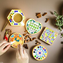 马赛克杯垫DIY创意儿童手工制作材料包活动新年节手工diy