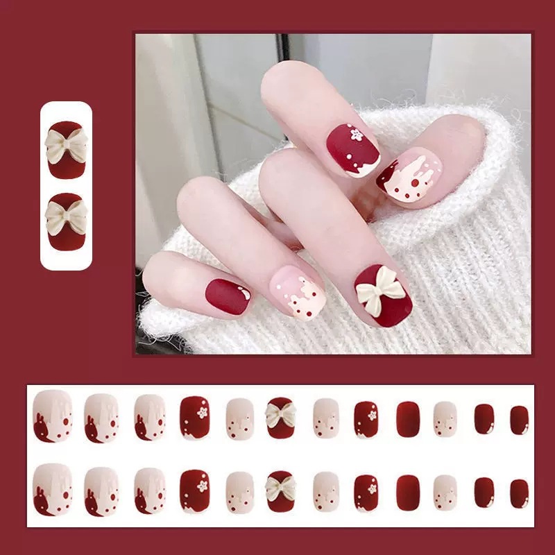 2023 New Wearable Nail Sticker Jelly Glue Popular Diamond in the Debris Butterfly Glitter Nail Tips Finished Product Nail Patch