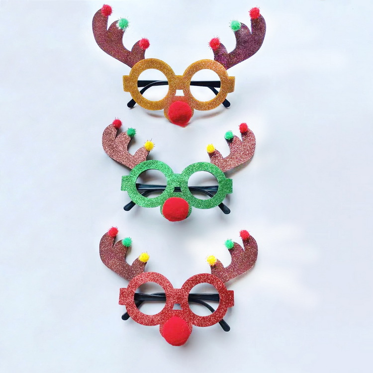 New Christmas Decoration Glasses Adult and Children Toys Gifts Santa Claus Snowman Antlers Creative Glasses