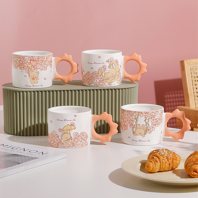 Creative Ins Bear Ceramic Cup Good-looking Household Cute Couple Coffee Mug Gift Wholesale Gift Mug