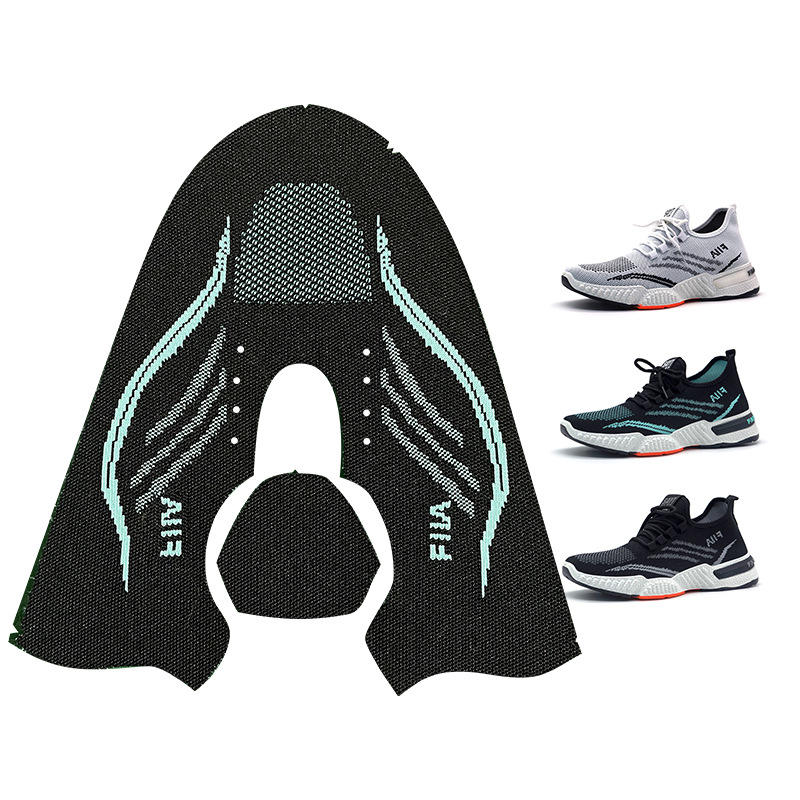 外贸定制新款运动鞋材3d飞织鞋面高弹休闲鞋鞋帮面出口批发成品帮