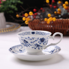 跨境骨瓷咖啡杯碟套装欧式骨质瓷杯碟水杯英式下午茶创意礼品印制