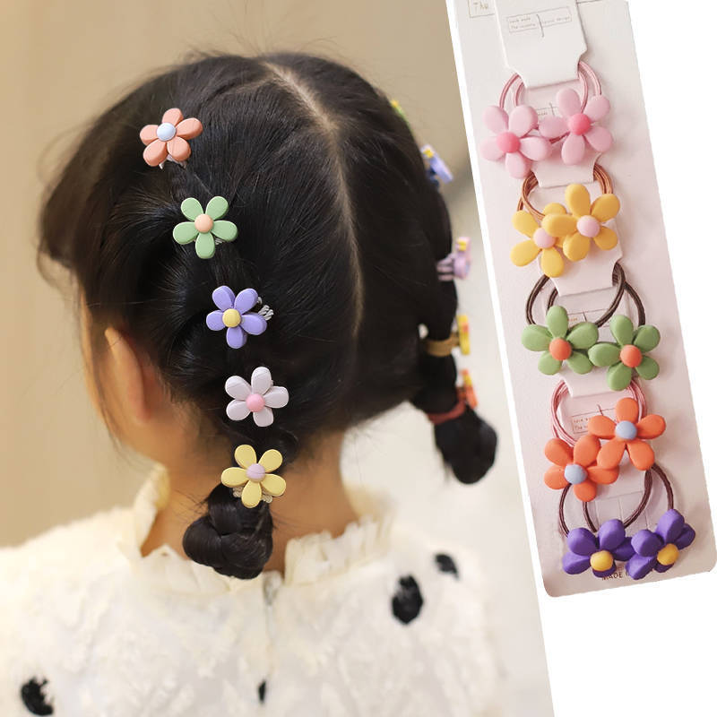 Children's Rubber Band Hair Band Little Princess Cute Cartoon Animal Hair Band Baby Hair-Binding Braid Hair Rope Does Not Hurt Hair Accessories