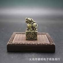 黄铜貔貅印章狮子印章钥匙扣小挂件桌面摆件猴子乌龟  现货批发