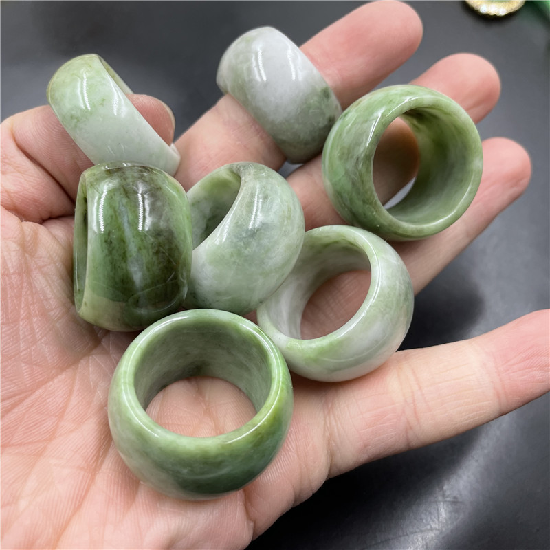 平价玉器 男款大号南阳独山玉戒指 独玉指环 戒圈