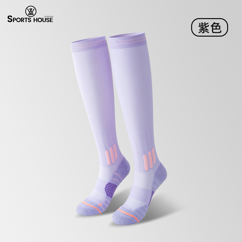 Sport'shouse Sports Home Women's Spring and Summer Long Muscle Energy Compression Socks Skipping Rope Aerobics Pressure Sports Socks