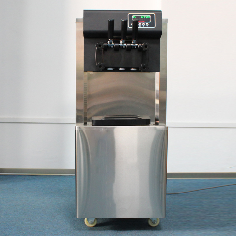 三阀冰淇淋机商用小型全自动脆皮甜筒雪糕冰激凌迷你摆摊奶茶店