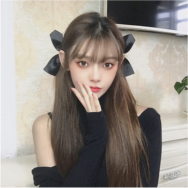 明星同款蝴蝶结发夹顶夹两侧边夹发卡金智秀网红头发饰少女风对夹