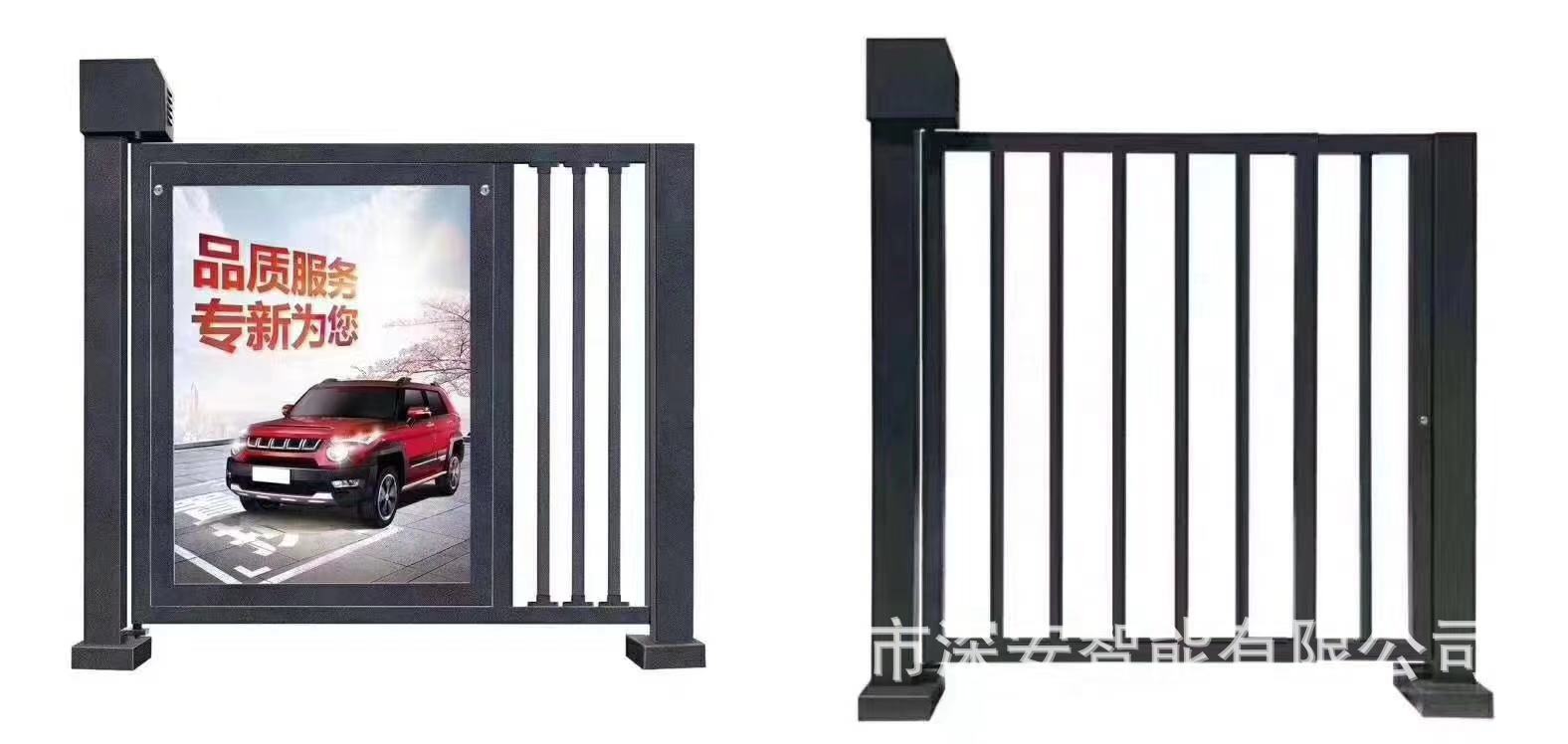 电动广告门 工地小门门禁系统 小区栅栏平移门人脸识别人行通道闸