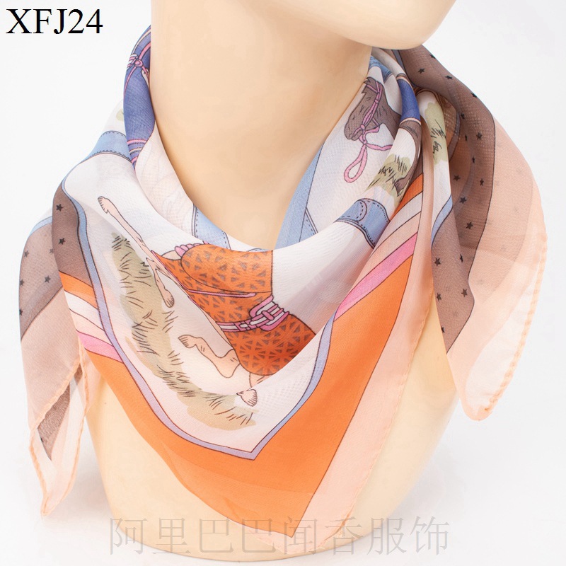 All-Match Fashion Small Square Towel 65cm Chiffon Scarf Spring, Summer, Autumn Sunscreen Scarf Autumn and Winter Neck Protection Scarf Scarf Wholesale