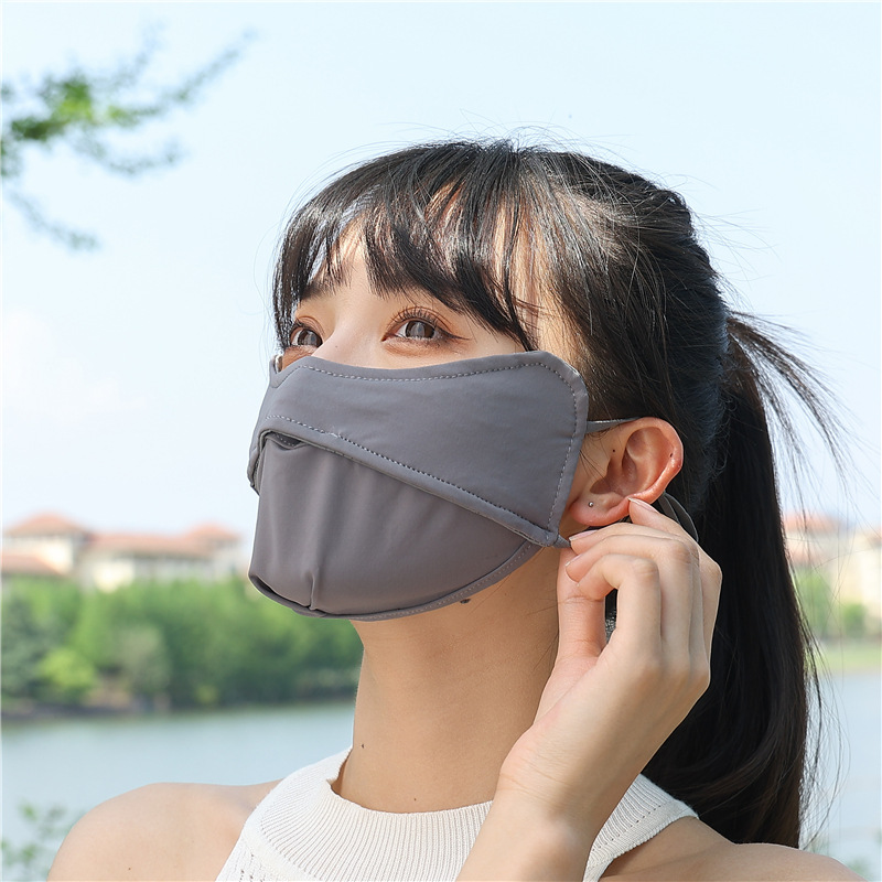 小狮子瑞恩夏季防晒口罩真冰丝锦纶护眼角口罩upf50